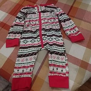 Unisex one piece retro holiday pjs